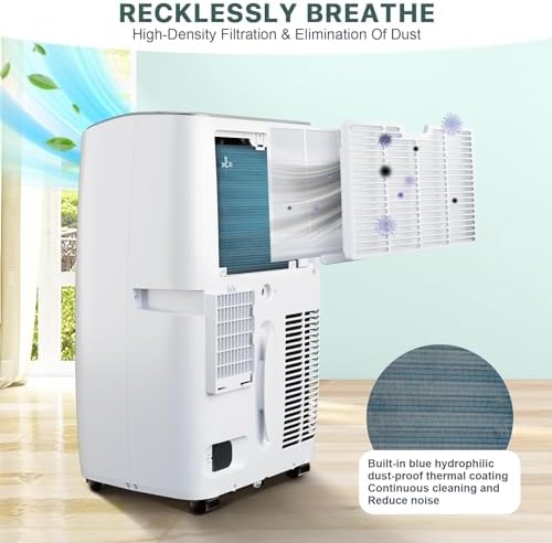 14000 BTU Portable Air Conditioner with Quiet Operation and Remote Control