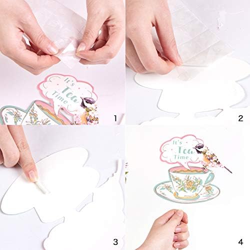 SUNBEAUTY 14 Pcs Tea Party Photo Booth Props Kit