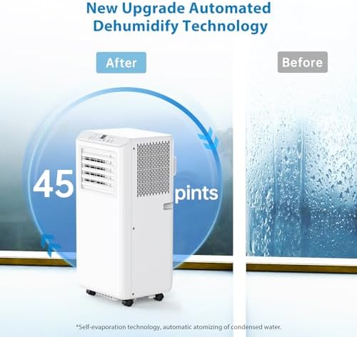 Agrestem 8000BTU Portable Air Conditioner with Fan and Dehumidifier White