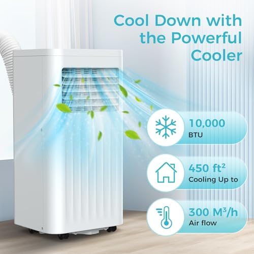 COWSAR 10000 BTU Portable Air Conditioner with 4 Modes and Remote