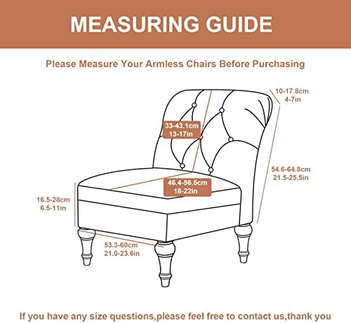 Eco-Ancheng Removable Armless Chair Slipcover