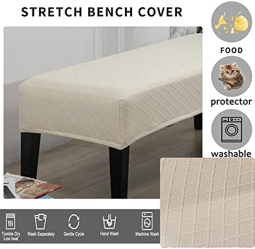 HAOYONG Dining Chair Covers with Bench Cover 4PCS Set