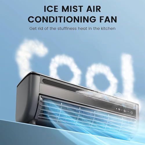 Wireless Charging Portable Wall Mount Air Conditioner for Kitchen Bathroom
