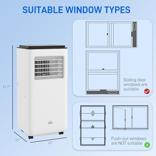 HOMCOM 8000 BTU Portable Air Conditioner for 345 Sq Ft Room