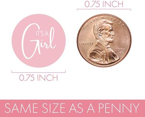 Pink Baby Shower Favor Stickers - 180 Labels