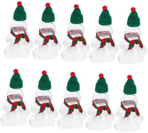 SECFOU Christmas Gingerbread Man Juice Bottles with Hats and Scarf
