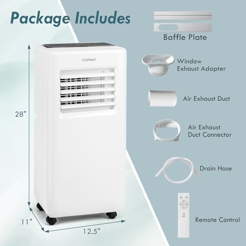 COSTWAY 10000 BTU Portable AC Unit with Fan and Dehumidifier