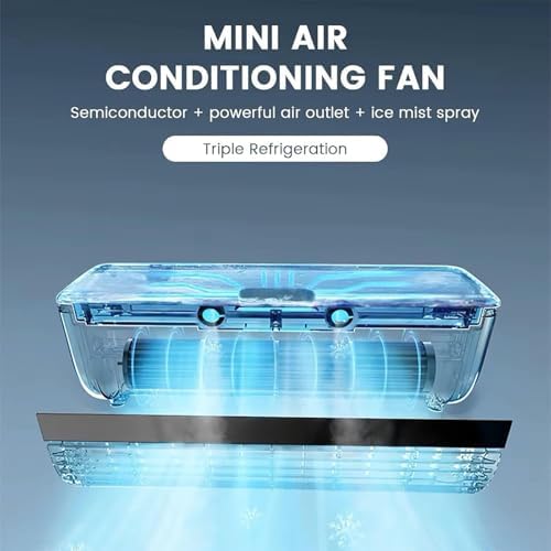 Wireless Charging Portable Air Conditioner with Water Mist