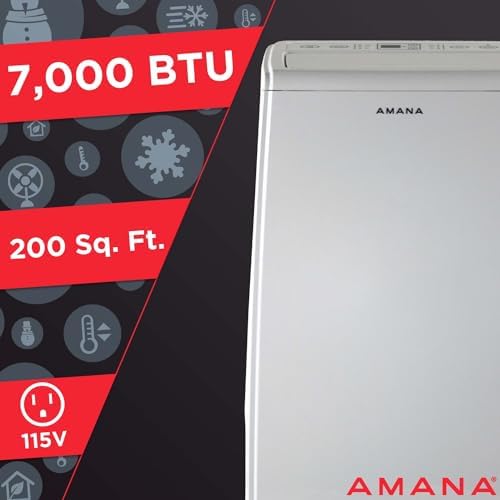 Amana 7000 BTU Portable AC for Bedroom Basement Kitchen