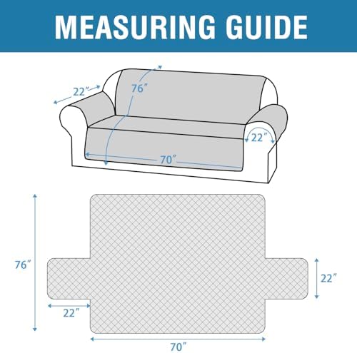 HVERSAILTEX Waterproof Sofa Slipcover - Dove Grey