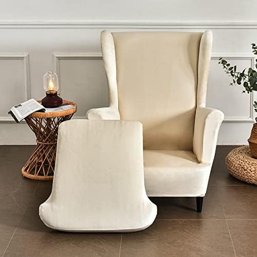 ZYANLING Stretch Armchair Slipcover 2 Piece Velvet Cover