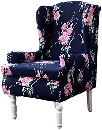 2 Piece Wingback Chair Slipcovers Stretch Spandex Cover for Living Room Furniture