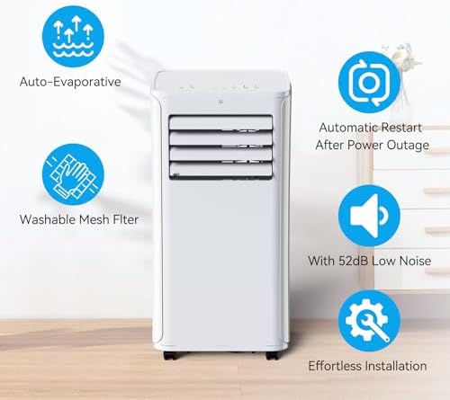Coolblus Portable Air Conditioner 12000 BTU 550 Sq Ft White Renewed