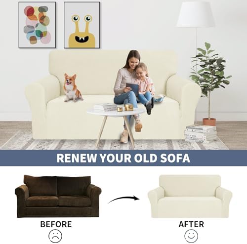 JIVINER Chair Cover for Living Room Beige