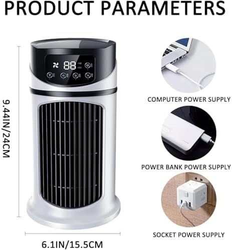 Protecair Portable Air Conditioner with 6 Speeds and 3 Cool Mists