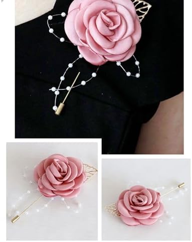 Set Of 6 Elegant Wedding Flower Pins For Newlyweds