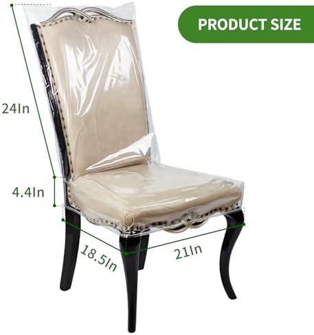 Crystal Clear PVC Dining Chair Cover for Home and Party Use