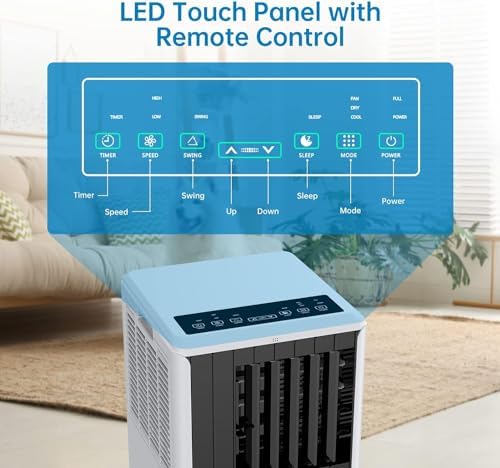 Acekool 8000 BTU Portable Air Conditioner with 3-in-1 Functionality