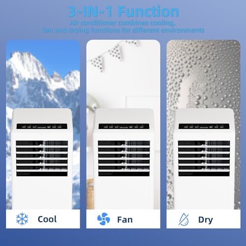JustSmart 8000Btus Portable AC 3-in-1 Cooling Fan Dehumidifier