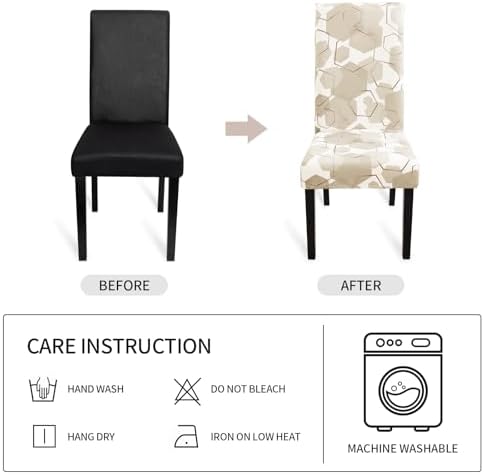 Gibelle Dining Chair Covers Set of 4 Beige