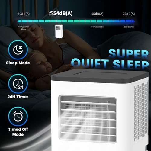 POOPLE 8000 BTU Portable AC Unit with 5 Modes and Remote Control