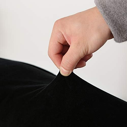 JIAN YA NA Armless Chair Cover Black Velvet