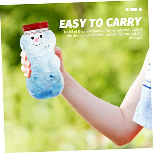 Cabilock 10pcs Snowman Drink Bottles with Lids