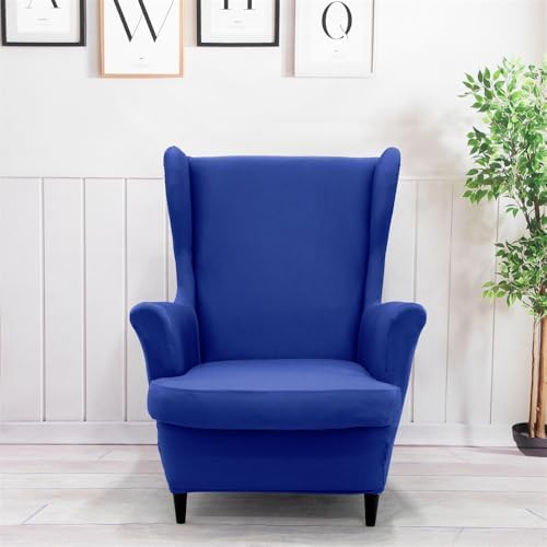 Wingback Chair Covers 2 Piece Stretch Slipcover for Living Room Armchair