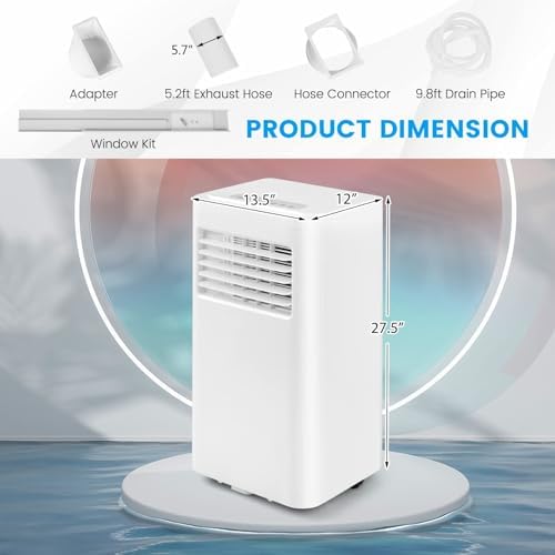 DORTALA 10000 BTU Portable AC with Dehumidifier and Fan