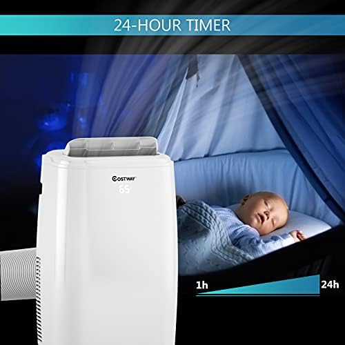 COSTWAY 10000 BTU Portable Air Conditioner with 3 Modes and Remote Control