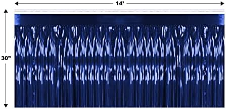 Beistle 1 Ply Metallic Blue Table Skirting 1 Count