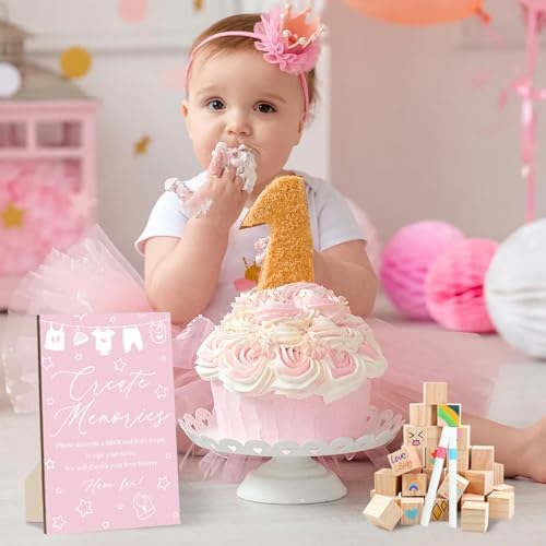 97 Pcs Pink Baby Shower Games Sign Kit