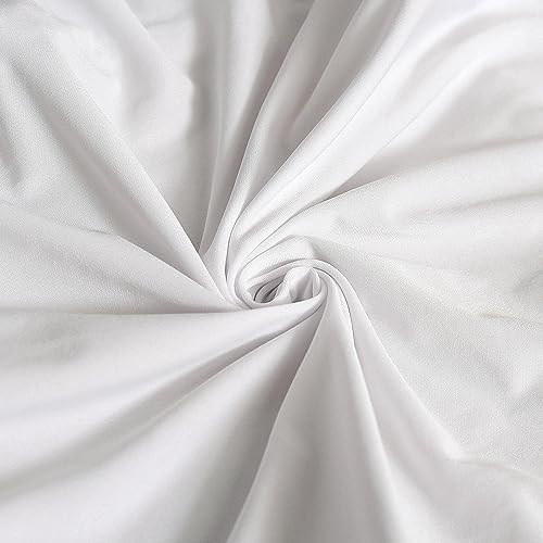 2 Piece Wingback Chair Slipcover with Arms - White