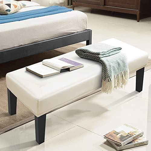 YISUN Dining Bench Covers Waterproof PU Leather Slipcover for Upholstered Benches