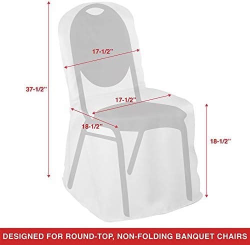 Lanns Linens 10 Pc Ivory Polyester Dining Chair Covers