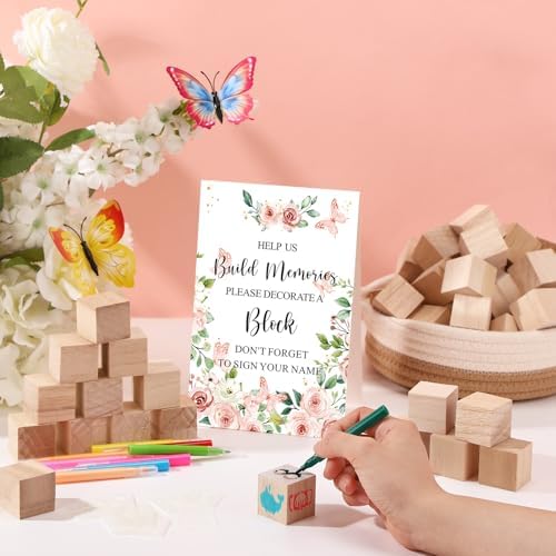 147 Pcs Baby Shower Block Game Set with Flower Design