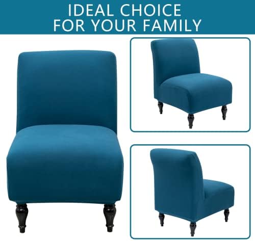 Liykimt Armless Chair Slipcover Stretch Spandex Removable Cover for Accent Furniture