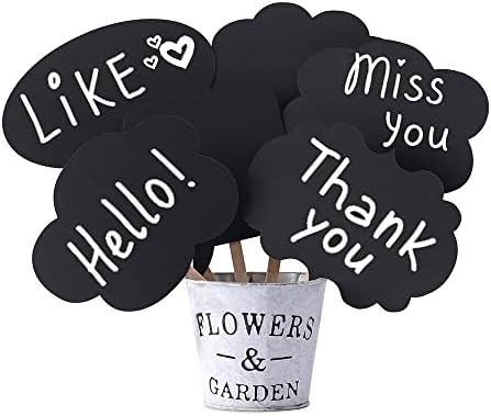10pcs Writable Chalkboard Photo Booth Props with Chalk and Sticks