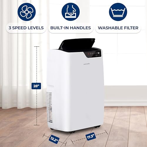 SereneLife SLACP14 Single Duct Portable Air Conditioner 14000 BTU