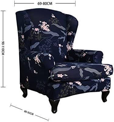 GUYIRT Wingback Chair Slipcover Pattern 1 Piece Removable Washable Modern Style