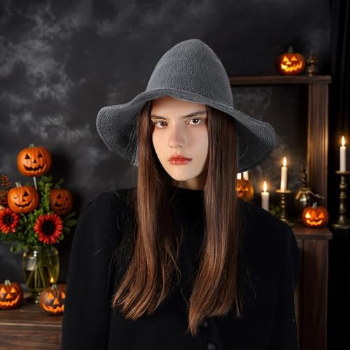 Foldable Womens Witch Hat Halloween Accessory for Unique Travel Look