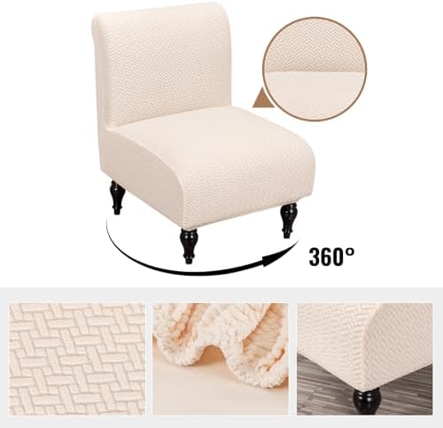 FUANGUI Armless Chair Cover Slipcover for Living Room