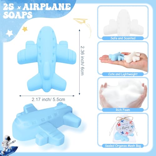 Tondiamo 25 Piece Airplane Soap Favor Gift Set