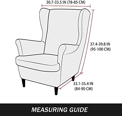 Stretch Wing Chair Slipcovers 2 Piece Light Blue Velvet