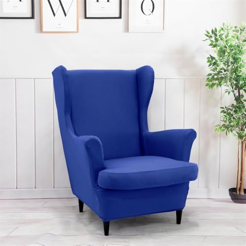 Wingback Chair Covers 2 Piece Stretch Slipcover for Living Room Armchair