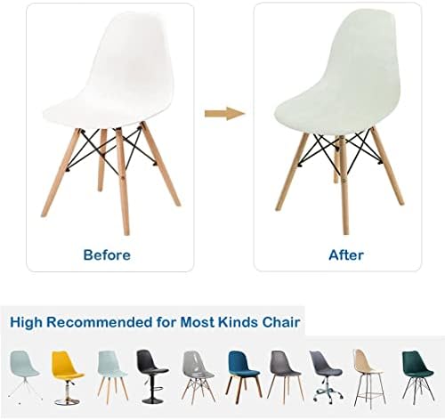Daunkang Dining Chair Slipcovers Set of 4 Ivory Velvet
