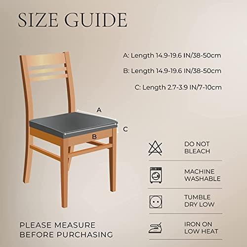 SearchI Water Repellent Dining Chair Seat Covers Set of 4 Orange Flower