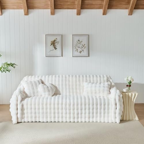 3D Bubble Mat Faux Fur Sofa Cover for Home and Pets