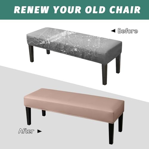 FUANGUI Waterproof Bench Cover Stretch Fit for Dining Chairs and Benches