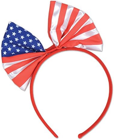 Beistle Patriotic Bow Headbands 3 Pack